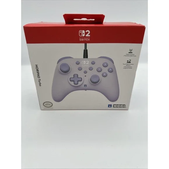 Hori HORIPAD Turbo Wired Controller for Nintendo Switch 2 Cozy Lavender‎