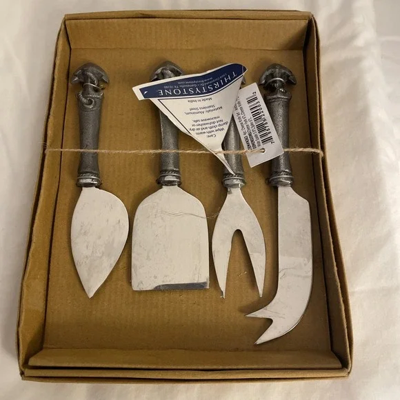 Thirstystone Pewter 4 Pc Anchor Cheese Tool Set‎
