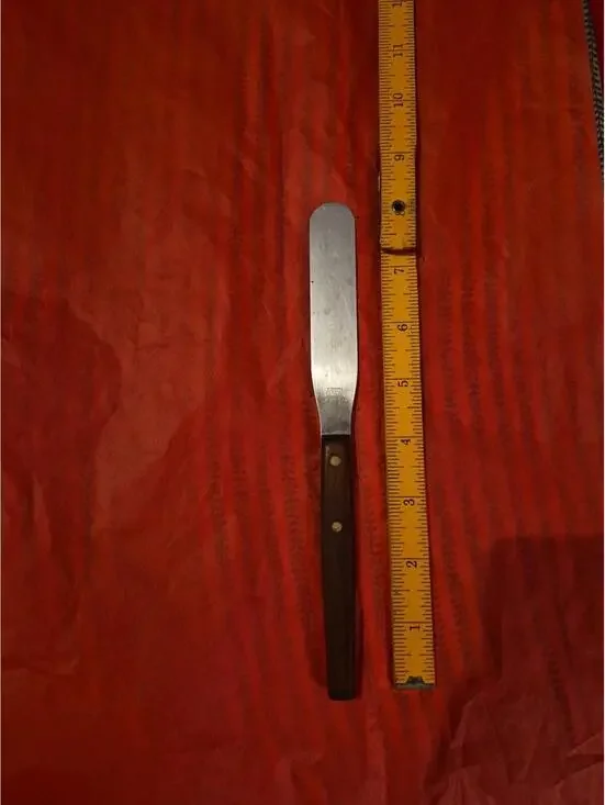Small Ekco Icing Knife Cake Butter Spreader Stainless Vintage Wood Handle 8