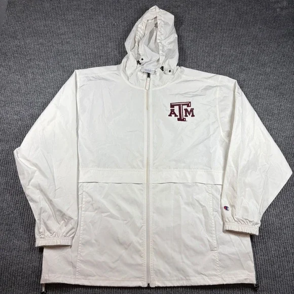 Champion Hoodie‎ Men's XL Texas A&M Aggies Windbreaker Full Zip Hooded NCAA