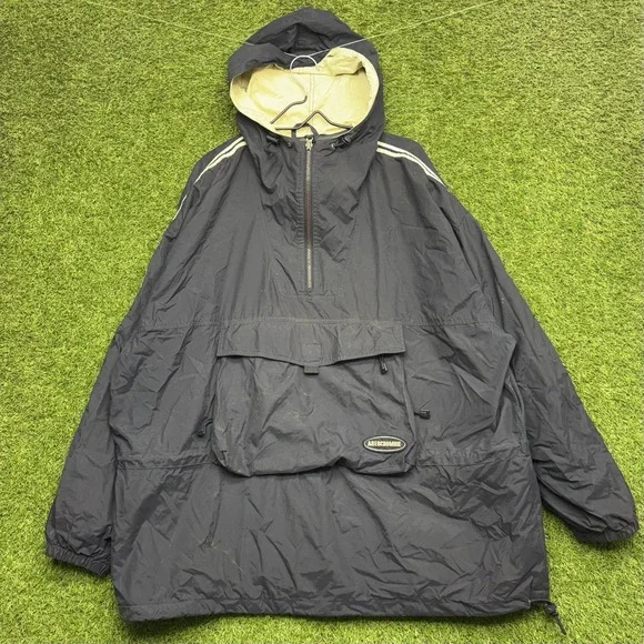 Vintage Abercrombie Fitch Jacket Mens XL Anorak Pullover Fleece Lined 90s y2k