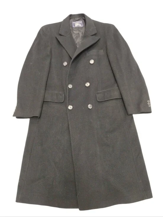 BURBERRY MENS LONG 100% Lambswool TRENCH COAT sz 40 AMAZING!