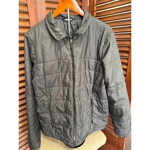 The North Face Mens Black Lightweight Quilted Puffer Jacket L Full Zip Insulated