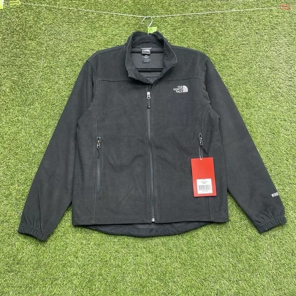 The North Face Apex Jacket Mens Medium Barrier Soft Shell Windwall Black Outdoor