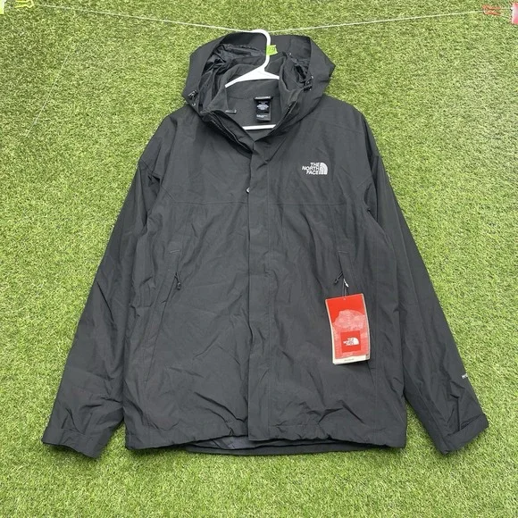The North Face Varius Guide Hyvent Jacket Mens Medium Black Zip Up Outdoor Hike