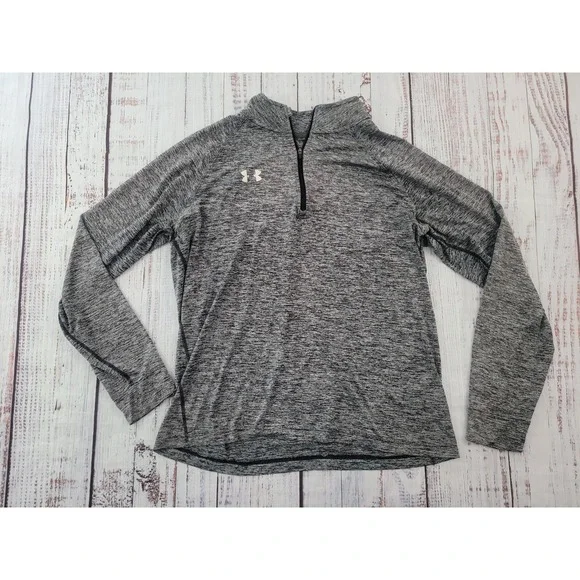 Under Armour HeatGear Gray Quarter Zip Lightweight Pullover Jacket Men's L