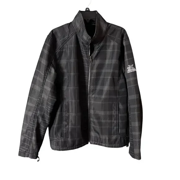 ZeroXposur Men’s Gray Plaid Jacket Size Medium Stand Up Collar Outerwear