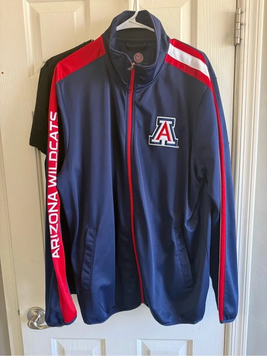Arizona Wildcats Navy & Red Men's Track Jacket with Logo