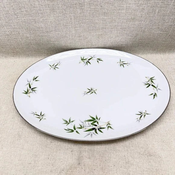 Wentworth China Bamboo 7703 Oval Serving Platter 16