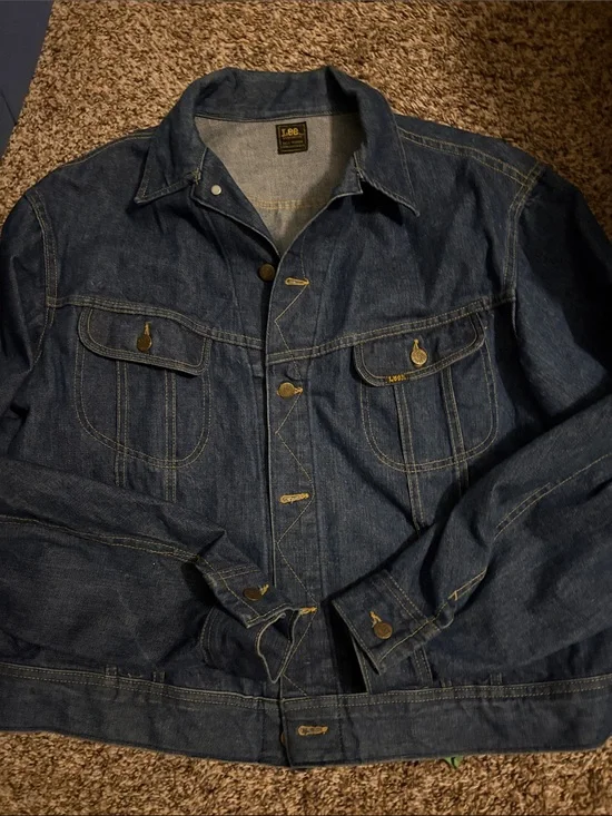Lee Blue Denim Trucker Jacket with Contrast Stitching