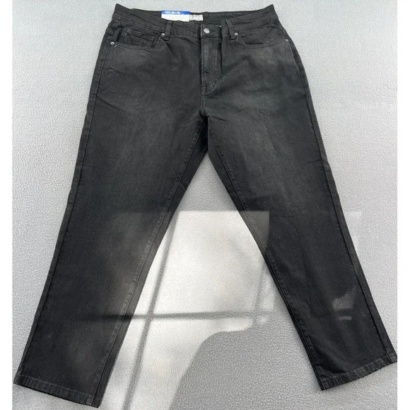 Ted Baker Jeans Mens 36x29 Black Comfort Stretch Denim Pants Straight Leg New
