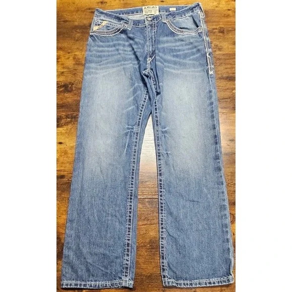Ariat M4 Relaxed Boot Cut Jeans Men's 34x32 Blue Denim