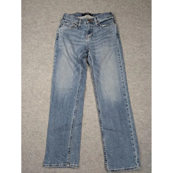 Hollister Epic Flex Straight Jeans Mens 26x30 Blue Light Wash Stretch Denim
