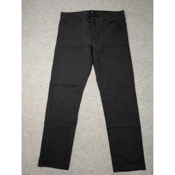 Theory Jeans Mens 36x31 Black Dark Wash Slim Straight 5 Pocket Denim Pants