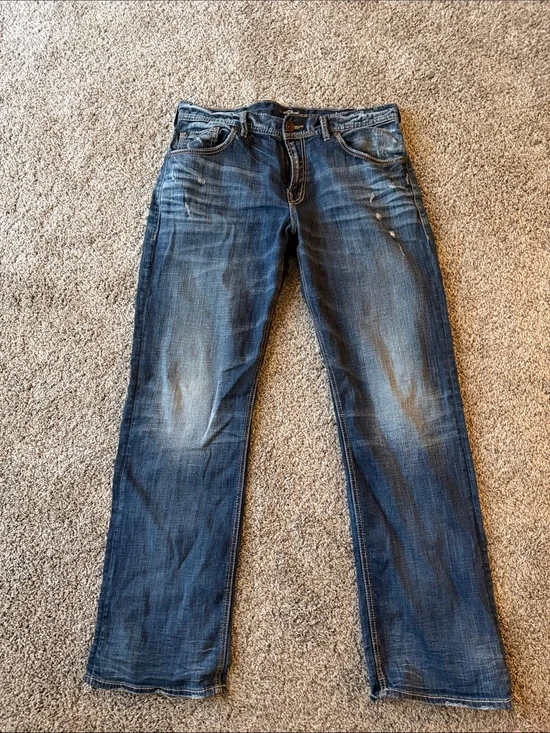 Silver Jeans Co. Men's Straight Jeans in Blue Wash