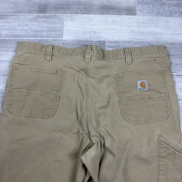 Carhartt Beige‎ Khaki Relaxed Fit Straight Leg Men's 42x32 Workwear Work Pants