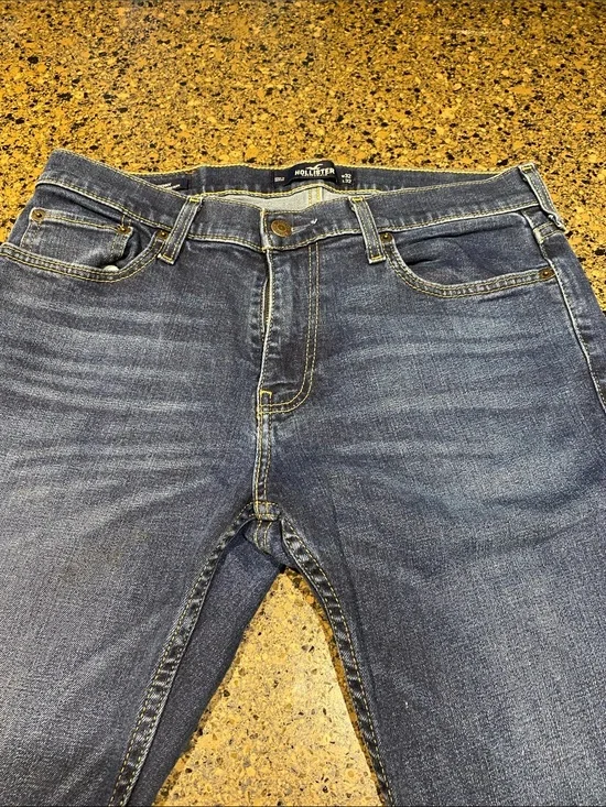 Hollister Men's Medium Dark Blue Slim Stretch Jeans 32 x 32