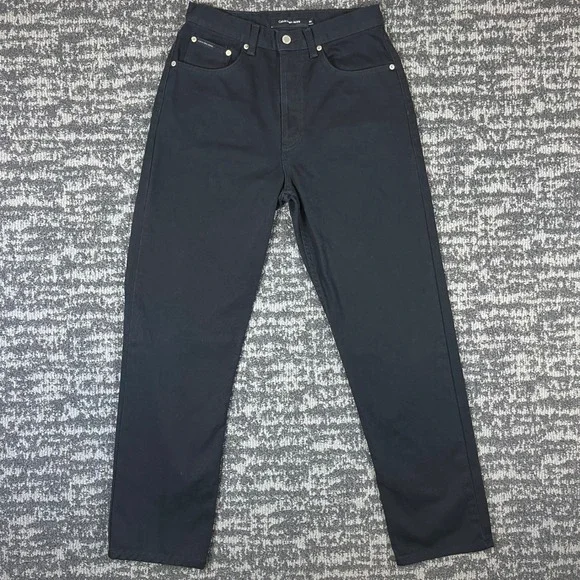 Calvin Klein Jeans Easy Fit Mens 30x30 Black Denim Straight Leg 100% Cotton