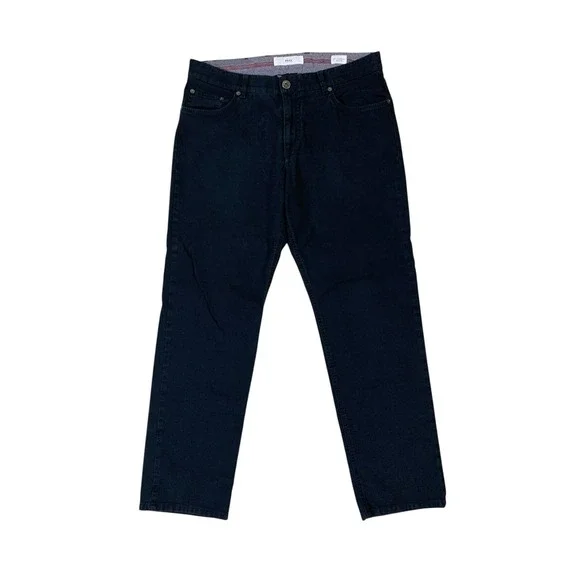 Brax Cooper Fancy Navy Straight Leg Pants 34x32 Regular Fit Classic