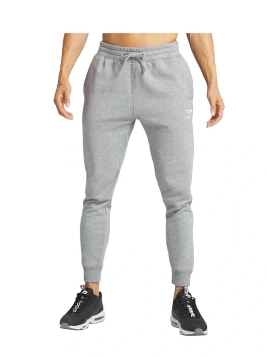 Gymshark Men's Light Grey Tapered Jogger Sweatpants EUC