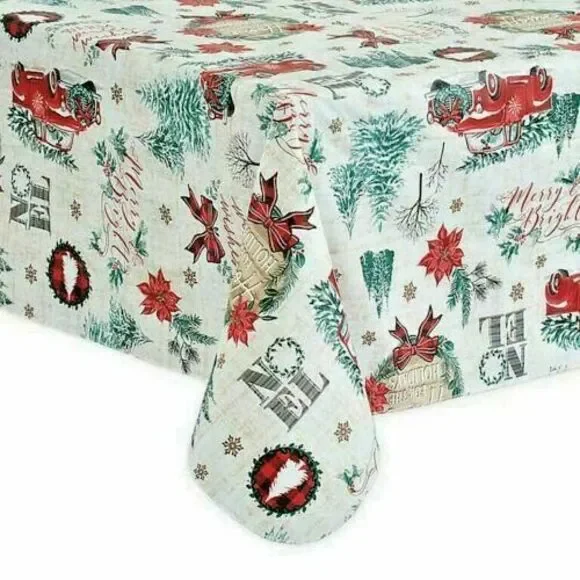 Christmas Vinyl Heavyweight Tablecloth 70