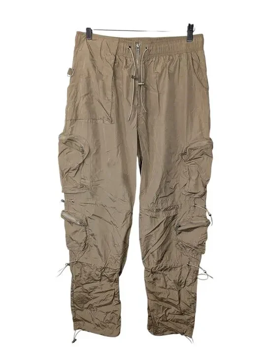 Kody Philips Tan Nylon Adjustable Utility Cargo Parachute Pant