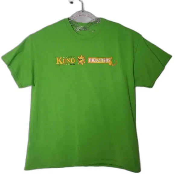 Keno To Go Massachusetts State Lottery T Shirt Mens Size Large