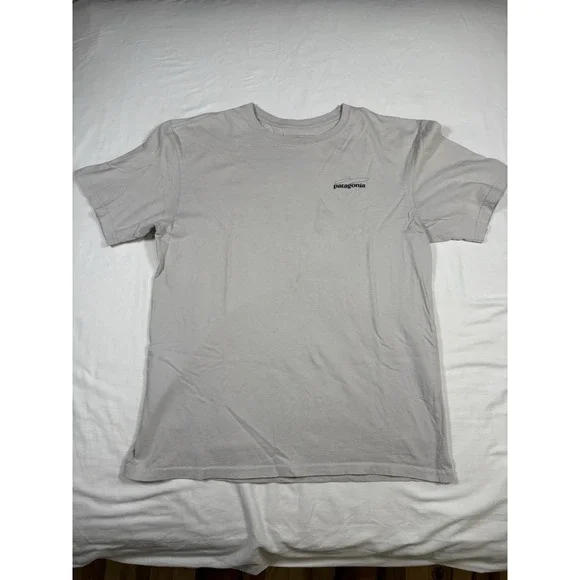 Vintage 90s Patagonia Tarpon Fish T Shirt Made in USA Organic Cotton Grey Mens