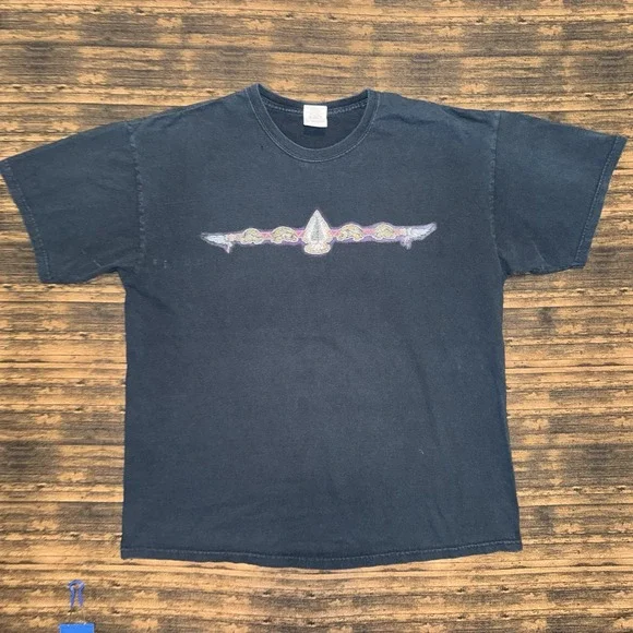Gildan T Shirt Mens XL Black Vintage Peace Giver Arrowhead Turtle Graphic