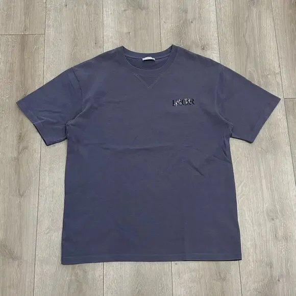 Dior Flower Logo Blue Tee T Shirt Size Large L SF