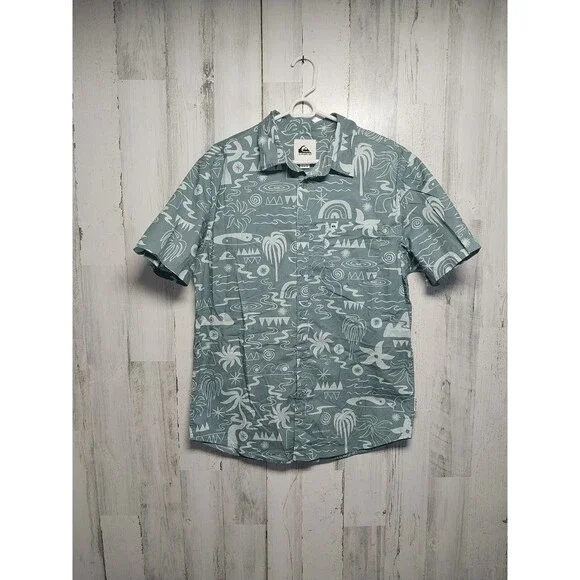 Quicksilver Men's Tropical Breeze Classic Short Sleeve Top Medium