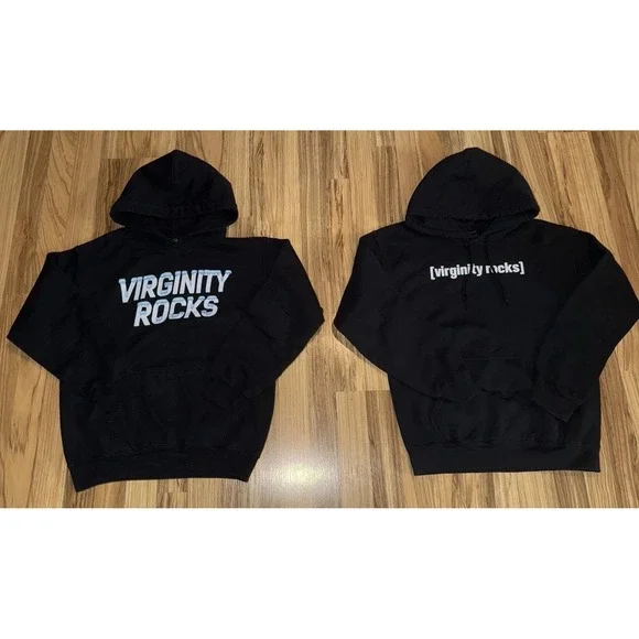 Danny Duncan Men's Small Virginity Rocks Hoodie Sweatshirt Lot Black‎ Ice Frozen
