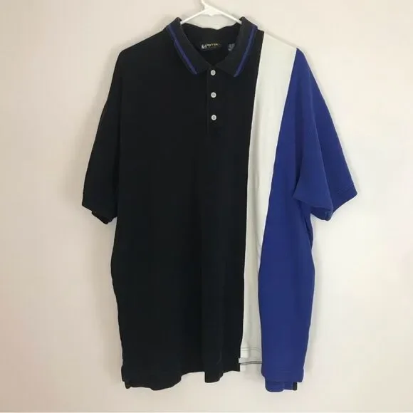 Vintage Eddie Bauer EBTEK Color Block Golf Polo Men's Size XL