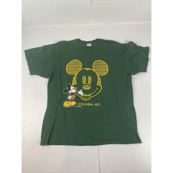 VTG Velva Sheen Disney Mickey Mouse Missouri Short Sleeve Shirt Men XL USA Made