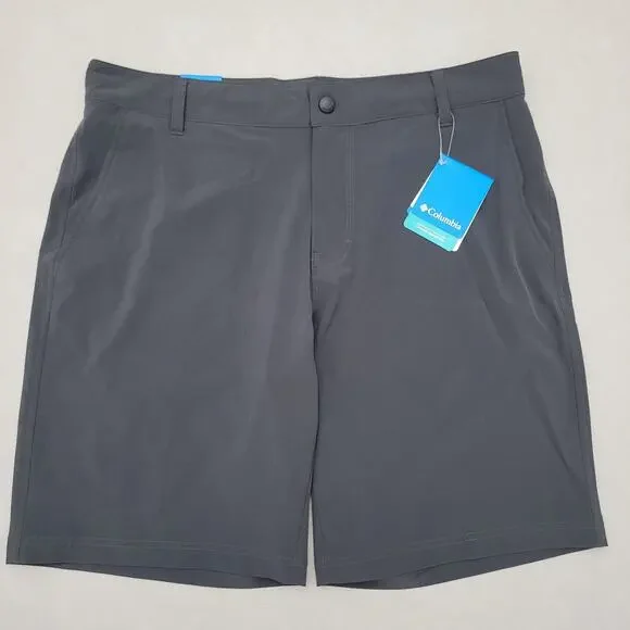Columbia Mens Shorts Omni Wick Hybrid Trek Gray Flat Front 10