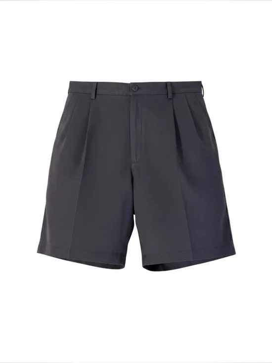 L.L. Bean Men's Black Flat-Front Cotton Shorts Size 38