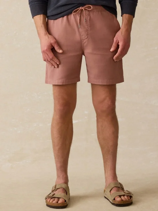 Faherty Men's Cedar Rose Essential Drawstring Hybrid Shorts Organic Cotton