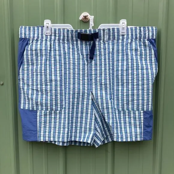Men’s Blocked Seersucker Lightweight Comfy Shorts Size XXXL (48-50)