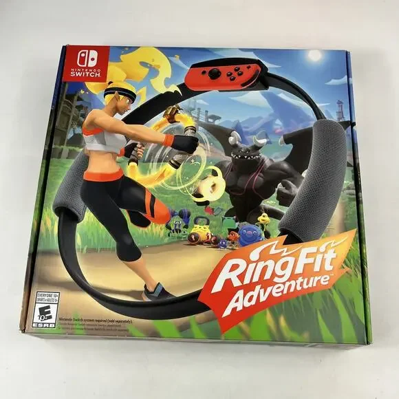 New Sealed Nintendo Switch Ring Fit Adventure Game Ring-Con Leg Strap Complete