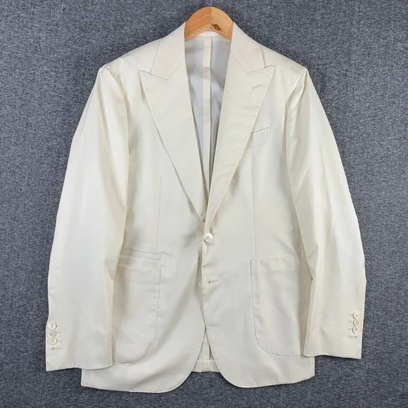 Vitale Barberis Canonico Blazer Jacket Men 40R Sport Coat Peak Lapel Wool Italy