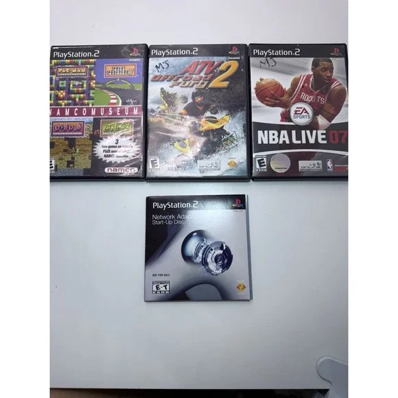 PlayStation‎ 2 PS2 Game Lot (4) Namco Museum, ATV Fury 2, NBA Live 07