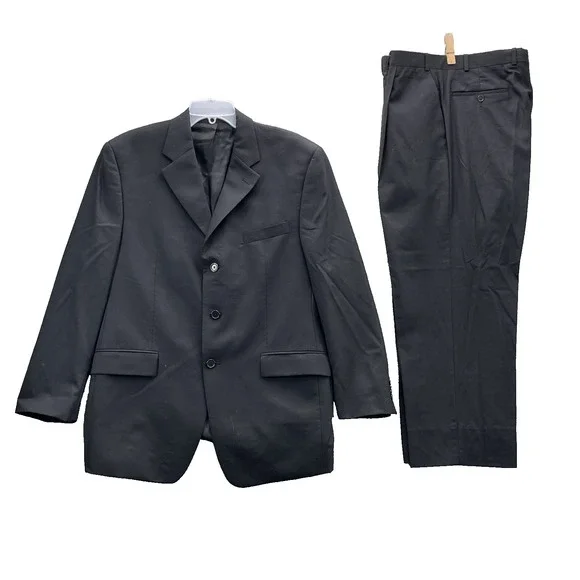 Joseph Abboud 100% Wool Suit Men's 42R Blazer 34x27* Dress Pants Business Formal