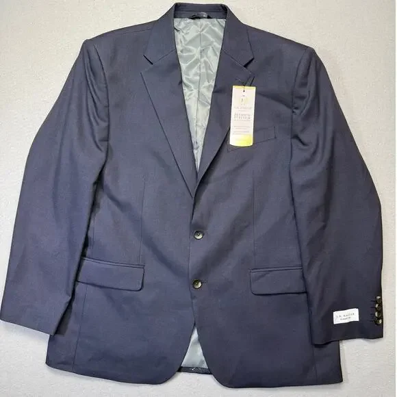 Haggar Men's Classic Fit Premium Stretch Suit Jacket  Dark Navy 44R $220