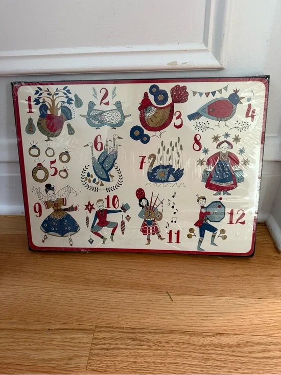 NWT 12 Days of Christmas Folk Art Placemats