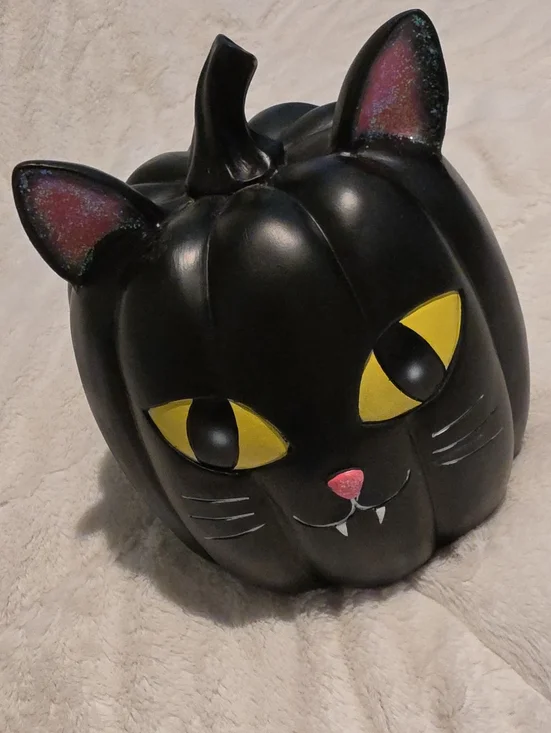 Halloween Black Cat Pumpkin Décor