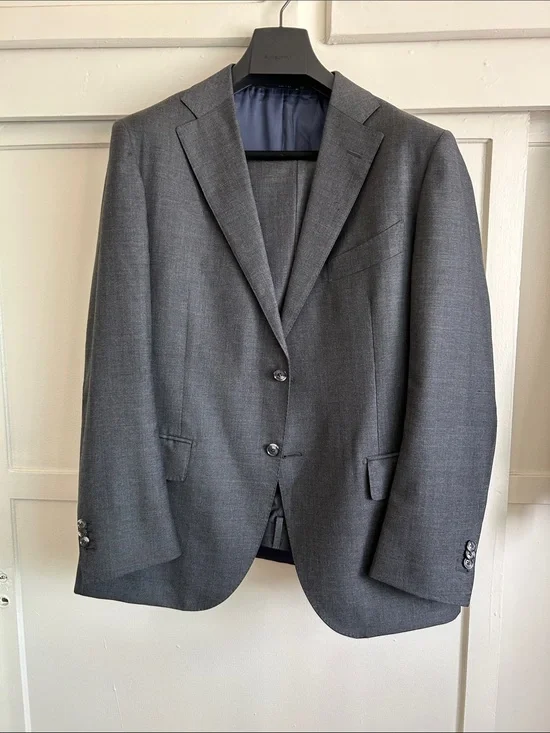 Suitsupply Gray Lazio Pure Wool Suit 44S