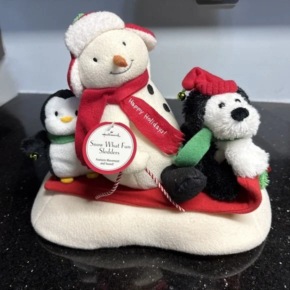 🔥Christmas Hallmark Snow What Fun Sledders Plush Decor Works‎