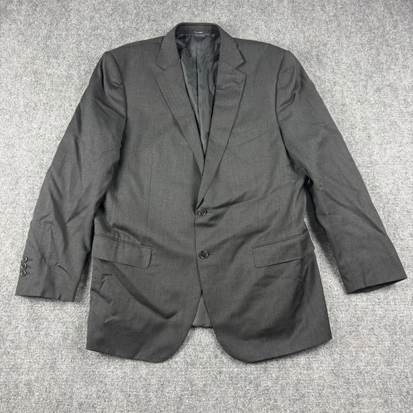 Ermenegildo Zegna Suit Jacket Mens 56 Black Wool‎ Mila Two Button Spain Notch
