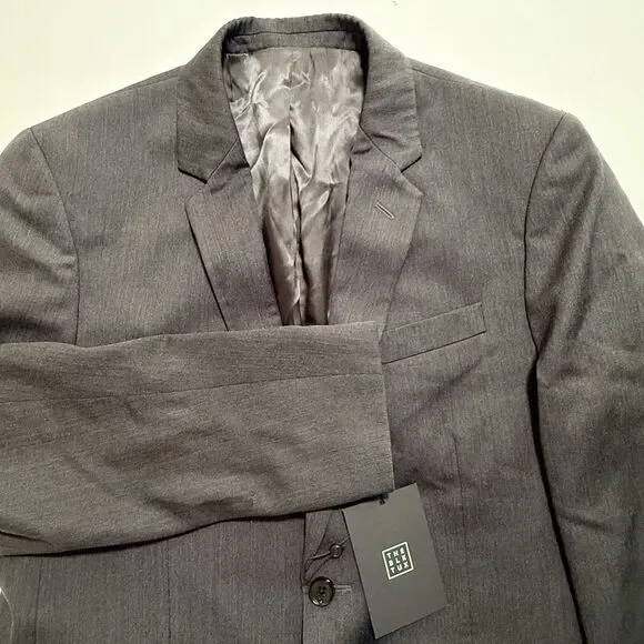 THE BLK TUX x Tollegno Men’s 40S Gray 100% Merino Wool Jacket NWT