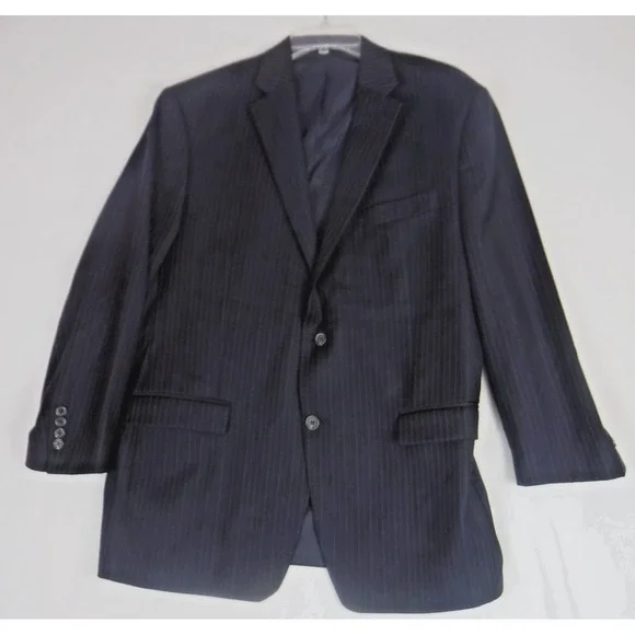 Lauren Ralph Lauren Blazer Men 44R Navy Pin‎ Stripe Sport Coat Jacket